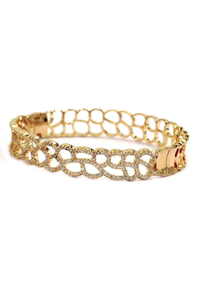 hollow micro crystal bracelet