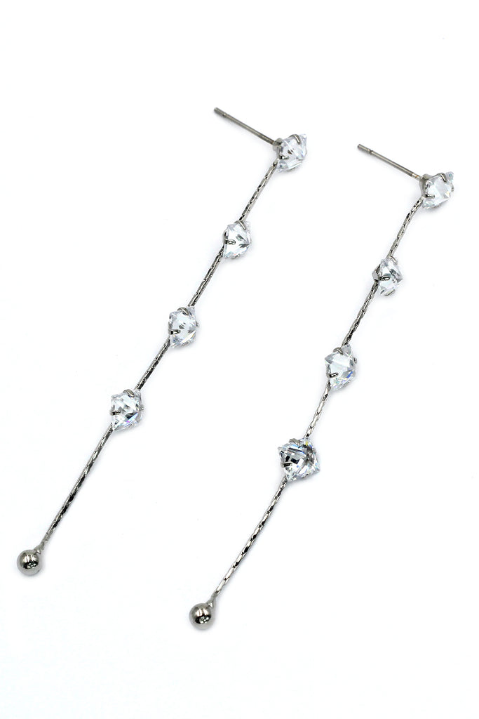 delicate long fringe earrings