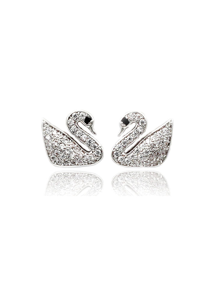 fashion crystal swan bracelet earring set