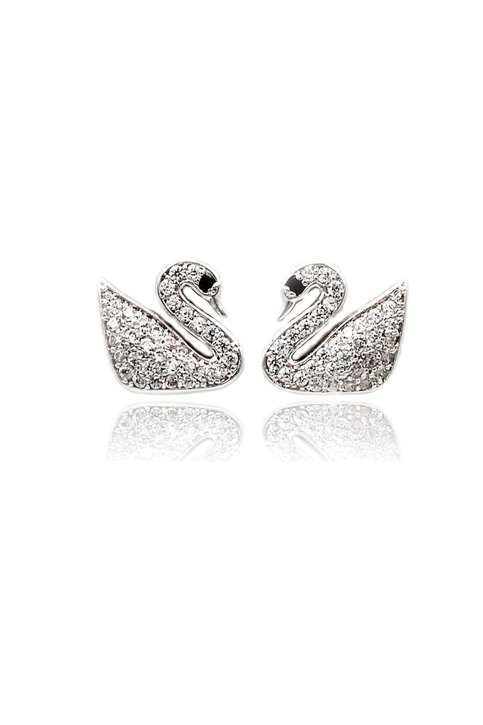 best selling crystal swan necklace earrings set