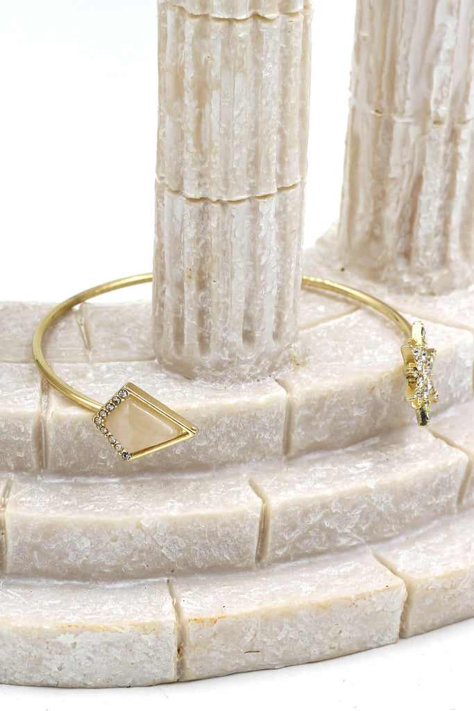 fashion inlaid crystal golden bracelet