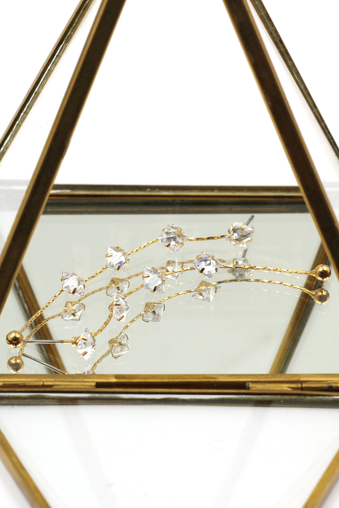 delicate long fringe earrings