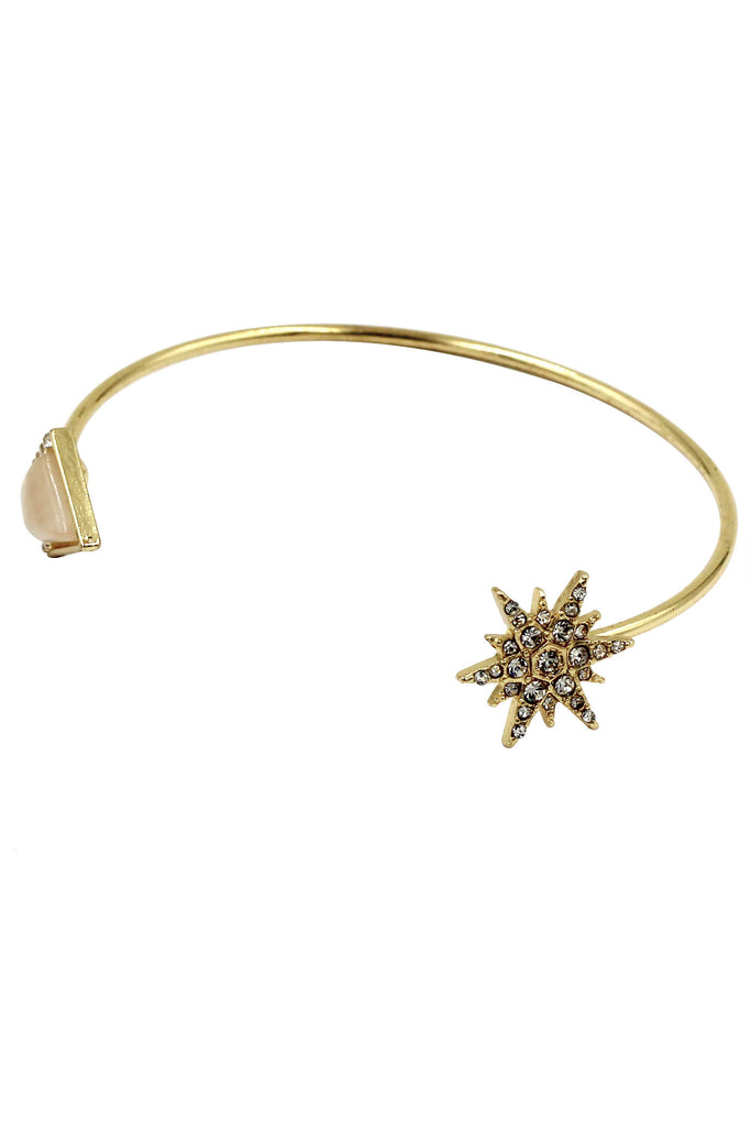 fashion inlaid crystal golden bracelet