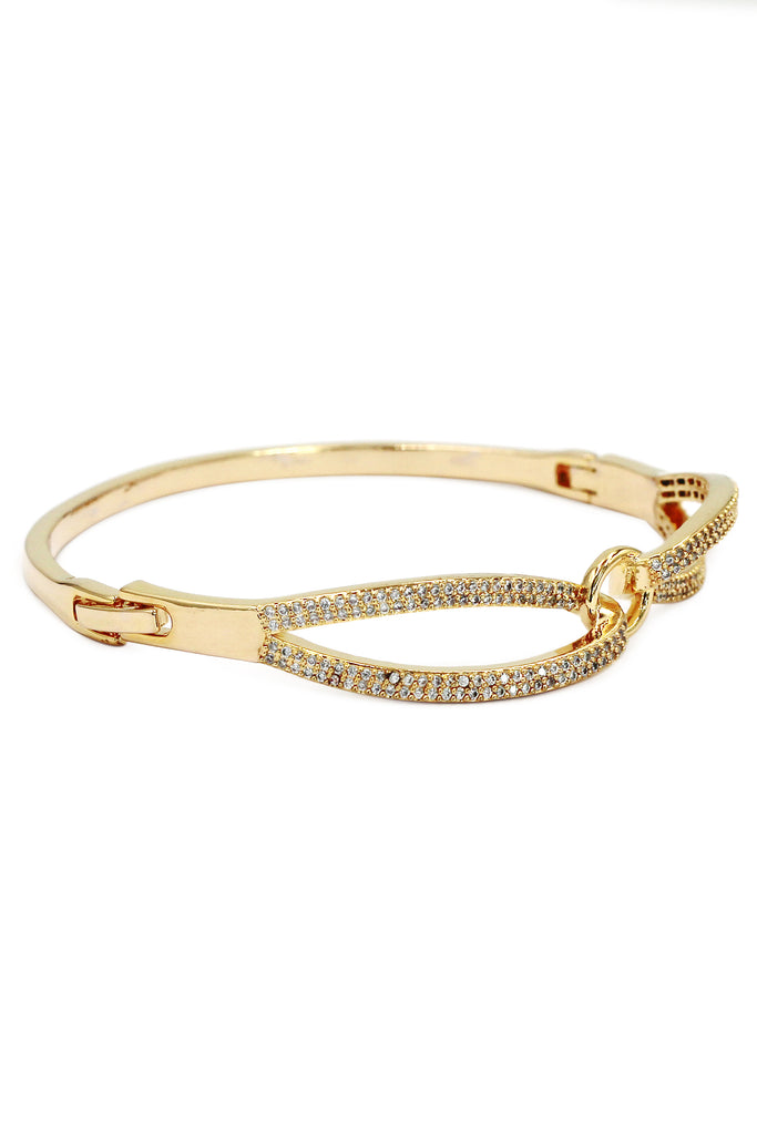 fashion down eight inlaid crystal bracelet