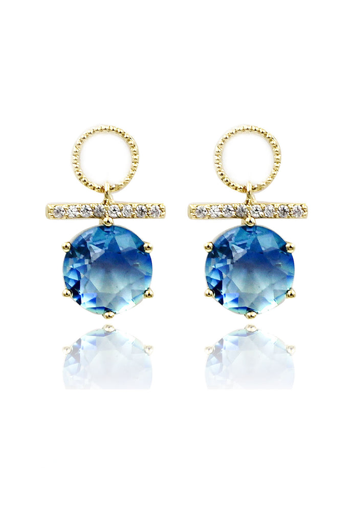 beautiful colorful crystal earrings