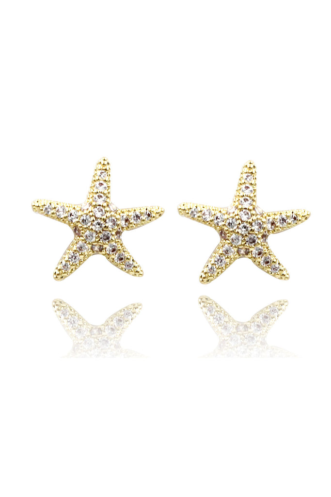 fashion crystal star earrings necklace set