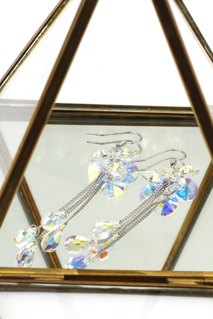 long fringed fashion earrings