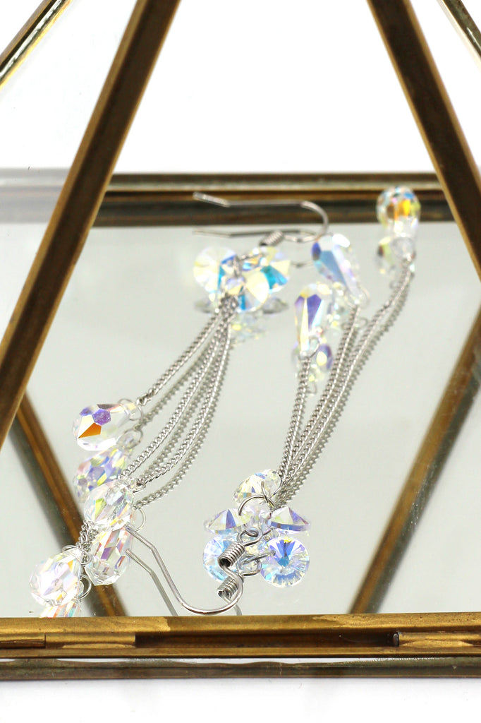 water droplets fringed fashion earrings