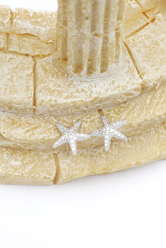 Fashion double starfish crystal necklace set