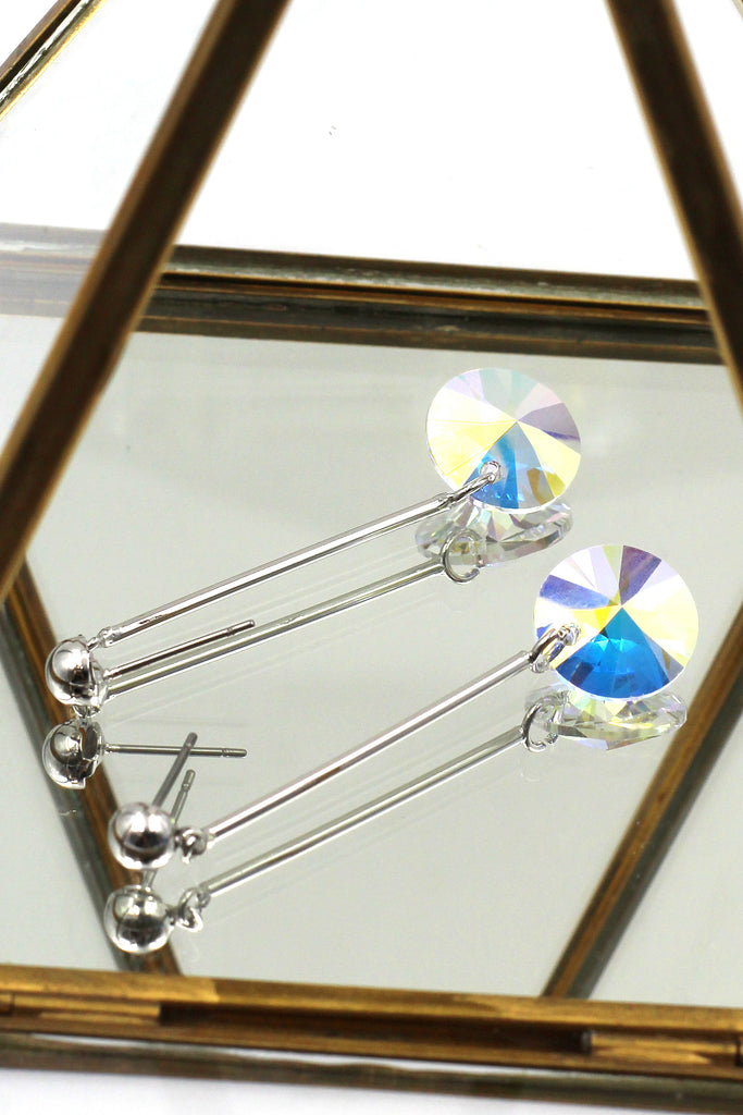 simple swarovski crystal earrings
