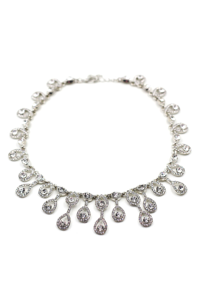 noble golden crystal necklace