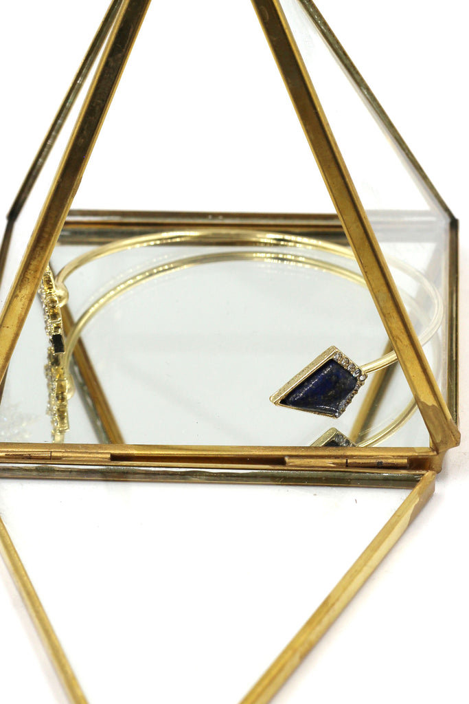 fashion inlaid golden bracelet set