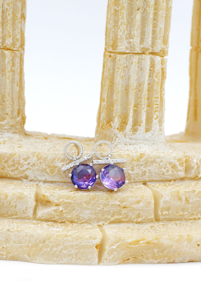 beautiful colorful crystal earrings
