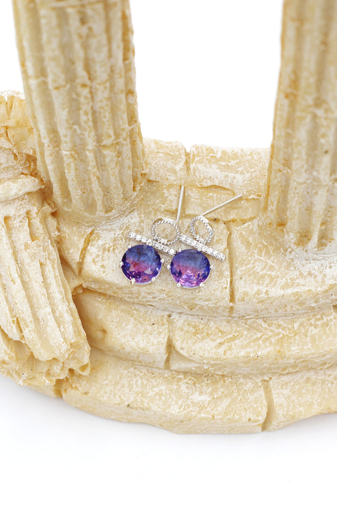 beautiful colorful crystal earrings