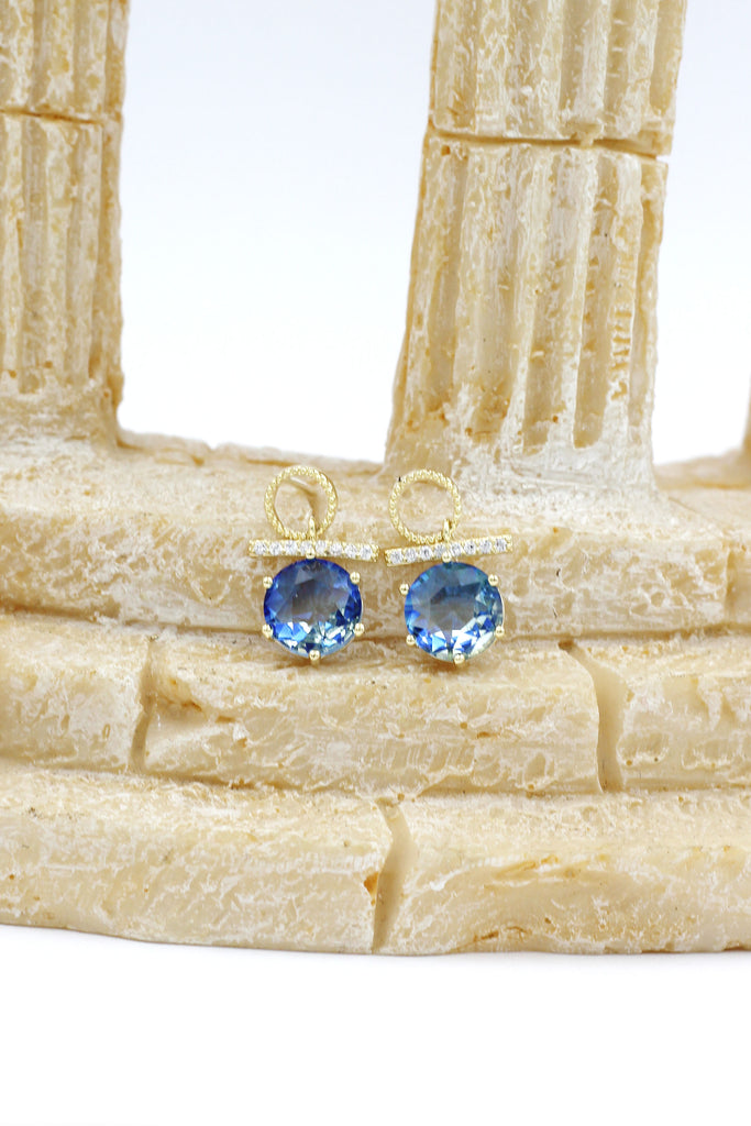 beautiful colorful crystal earrings