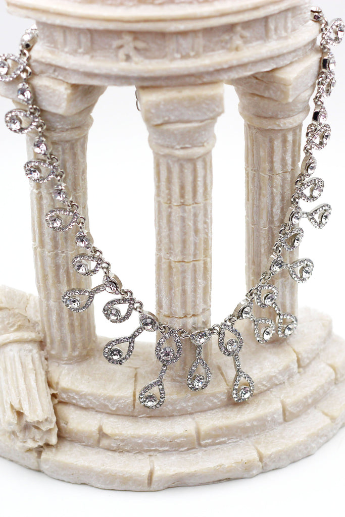water drop crystal earrings necklace set