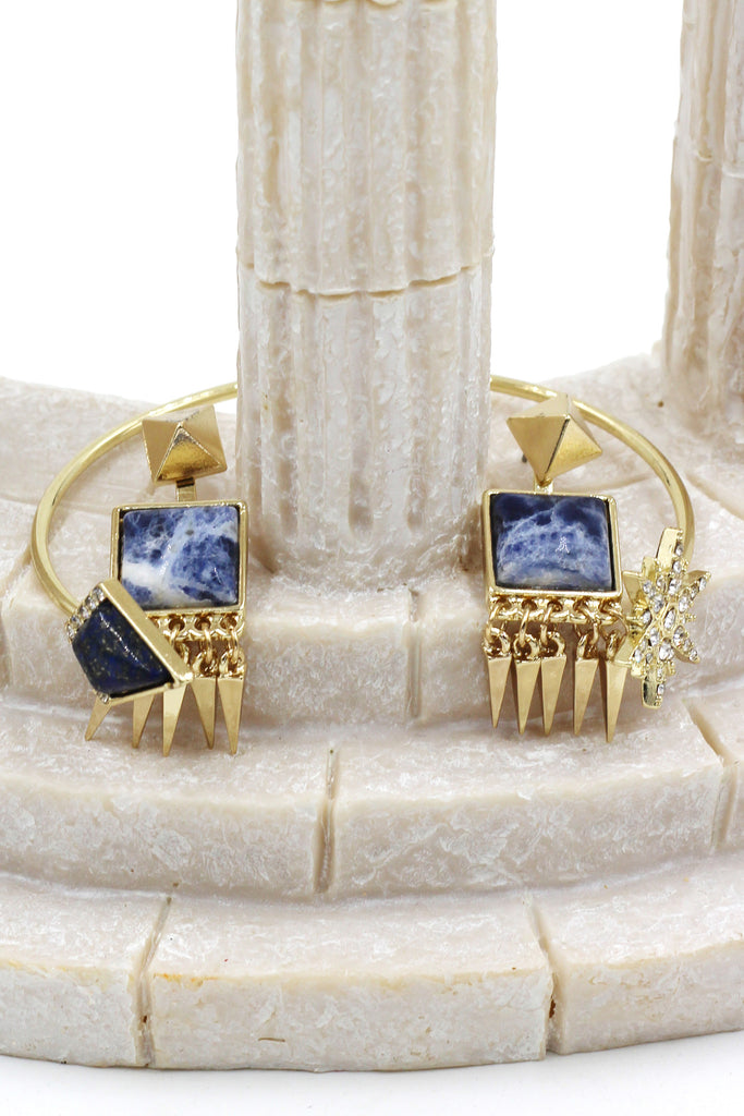 fashion inlaid golden bracelet set