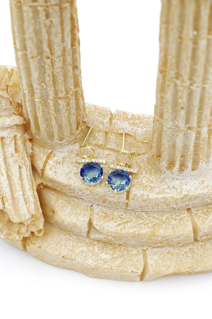 beautiful colorful crystal earrings