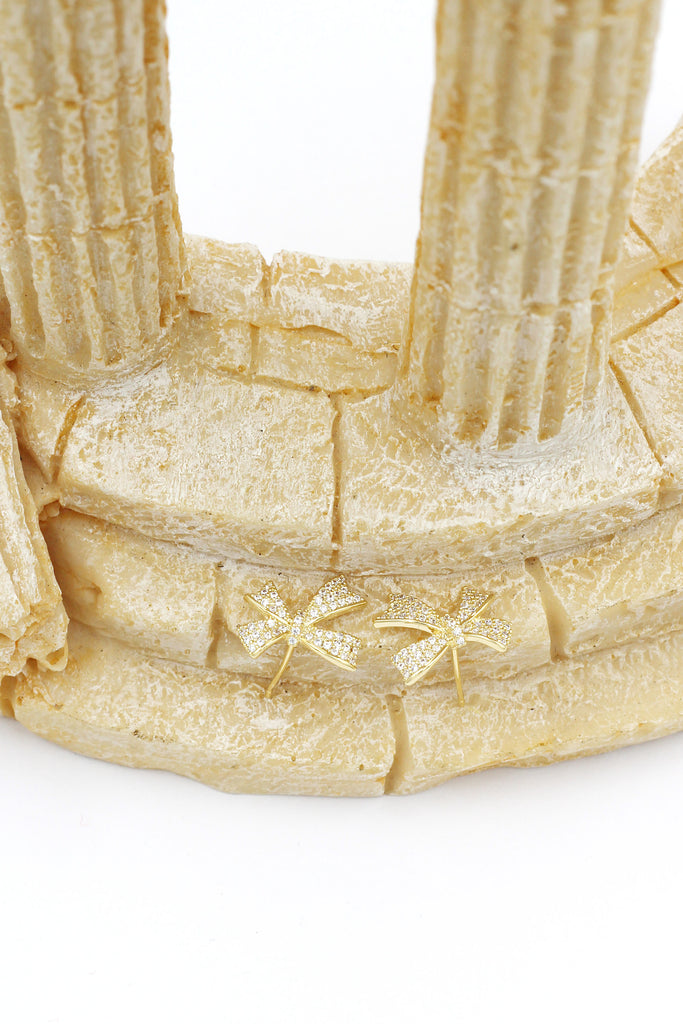 cute crystal bow earrings