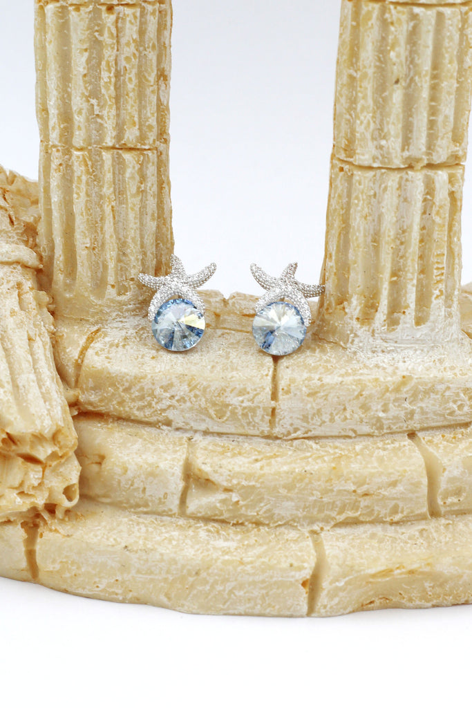 Fashion starfish pearl earrings necklace set