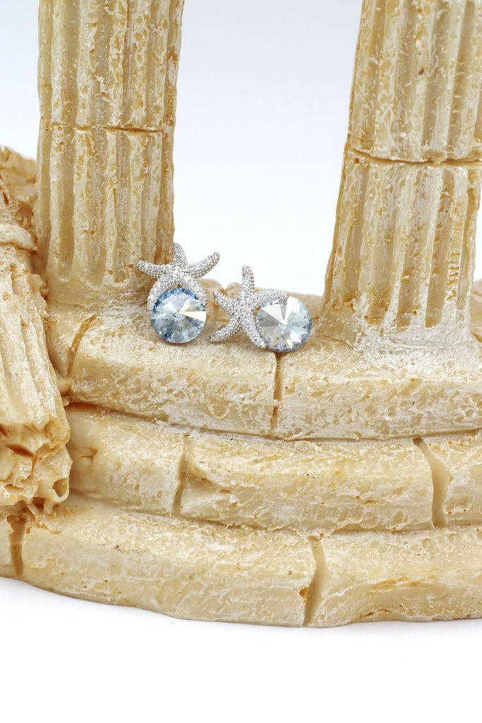 Fashion starfish pearl earrings necklace set