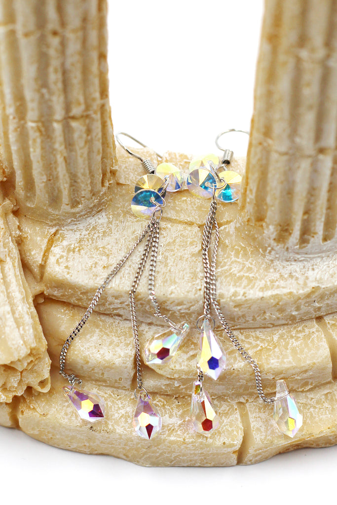 water droplets fringed fashion earrings