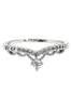 small crown micro-crystal silver ring
