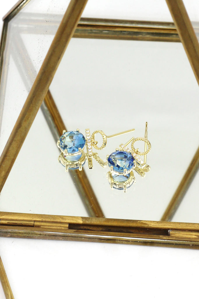 beautiful colorful crystal earrings