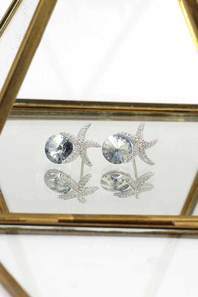 star crystal necklace earrings set