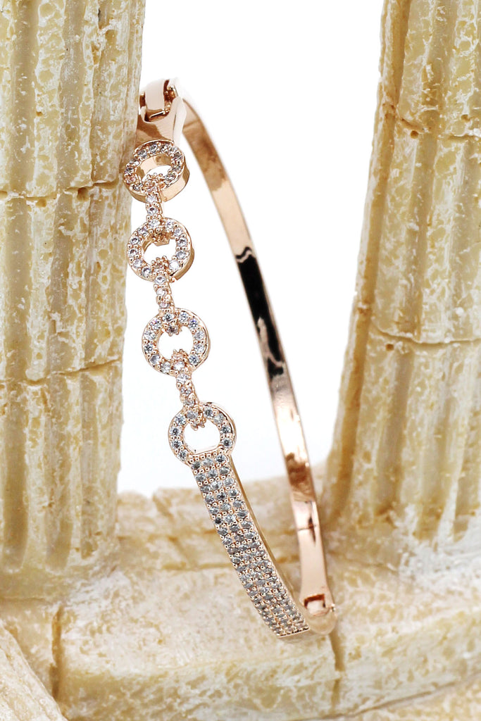 fashion circle inlaid small crystal bracelet