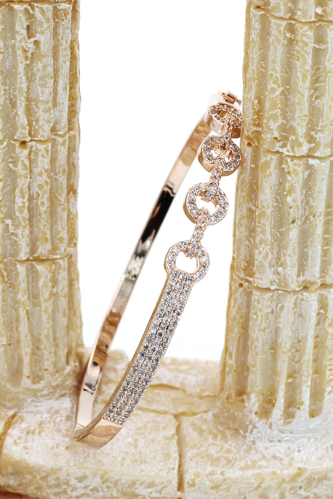 fashion circle inlaid small crystal bracelet