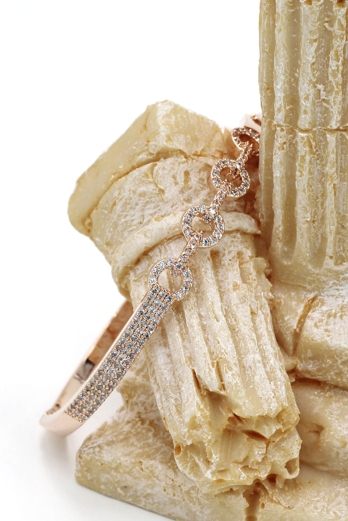 fashion circle inlaid small crystal bracelet