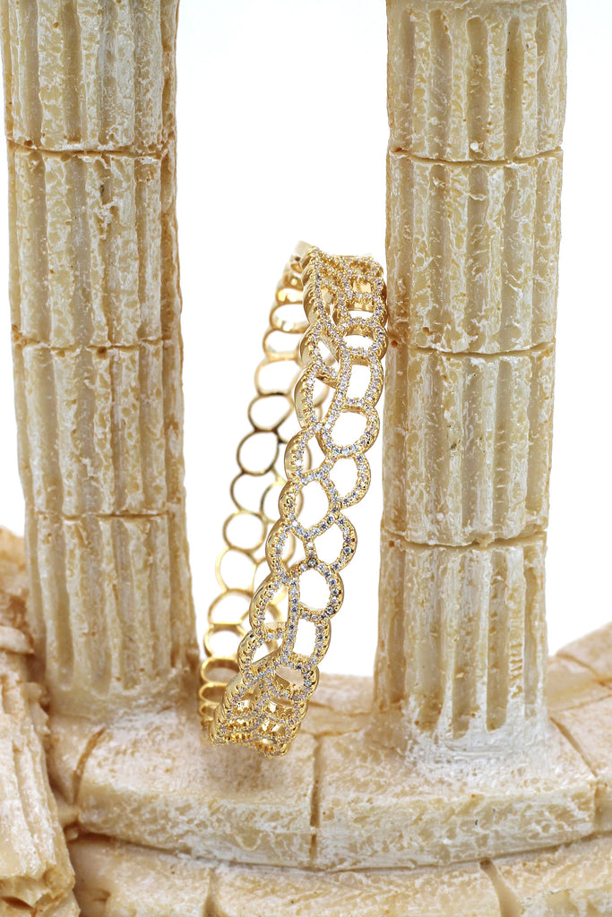 hollow micro crystal bracelet