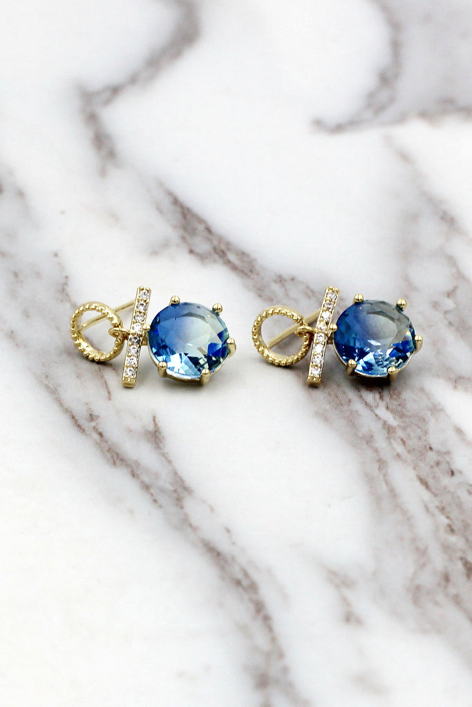 beautiful colorful crystal earrings