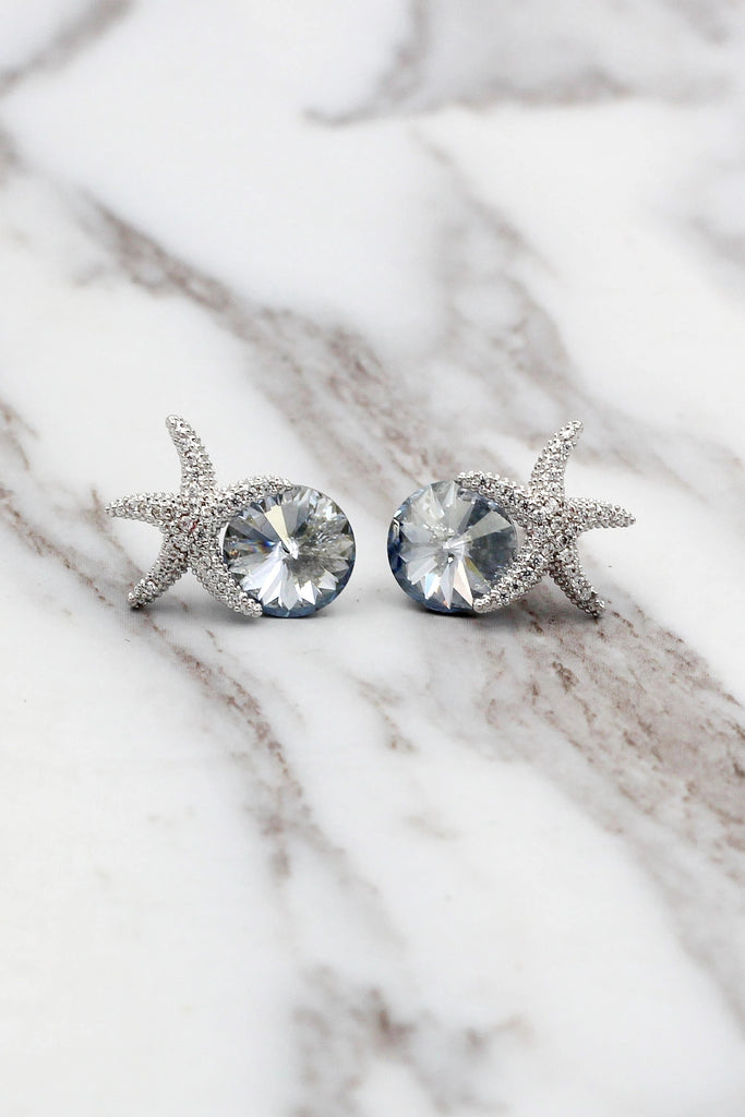 star crystal necklace earrings set