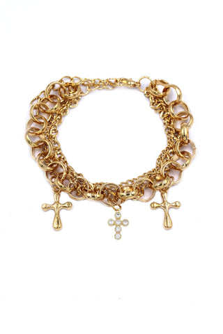 fashion crystal butterfly golden bracelet