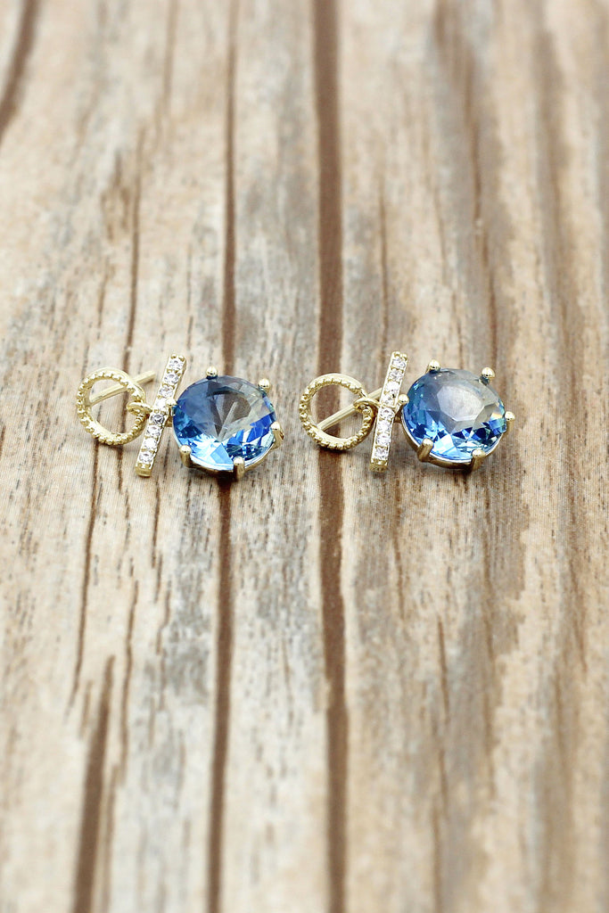 beautiful colorful crystal earrings