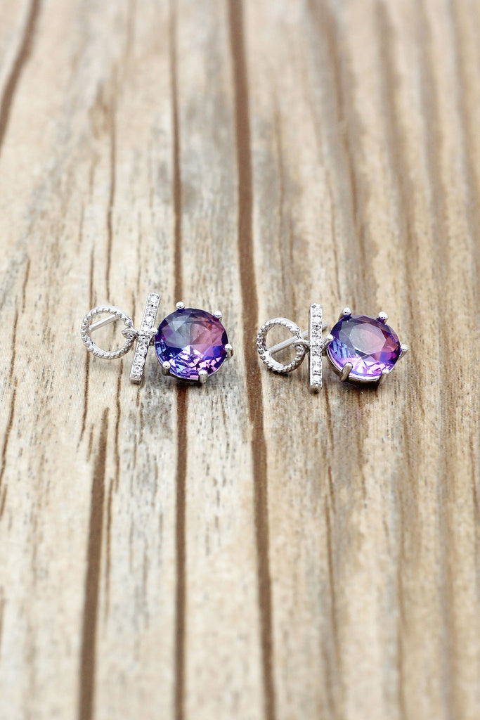 beautiful colorful crystal earrings