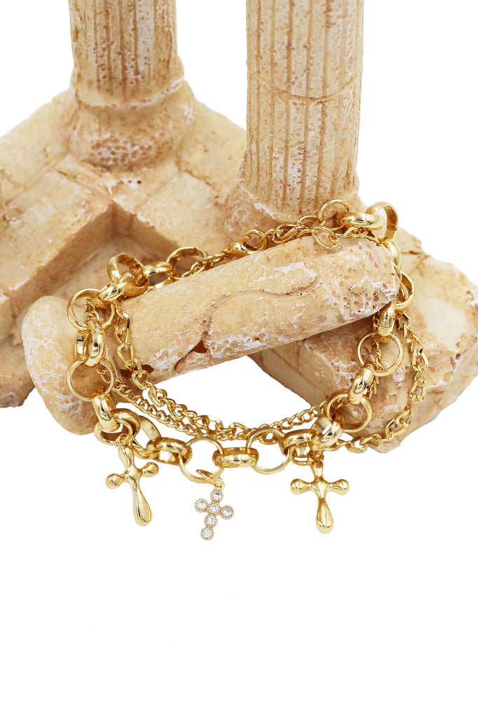 fashion cross crystal bracelet