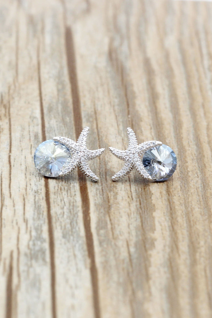 Fashion starfish pearl earrings necklace set