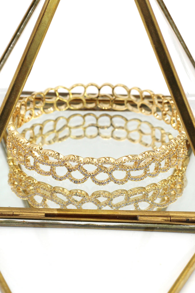 hollow micro crystal bracelet