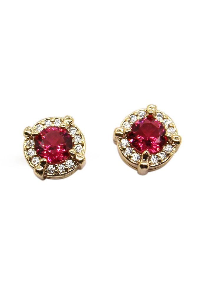 fashion gold red earrings necklace set