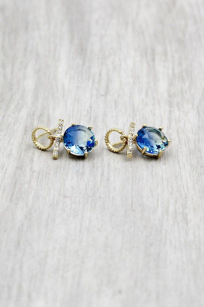 beautiful colorful crystal earrings