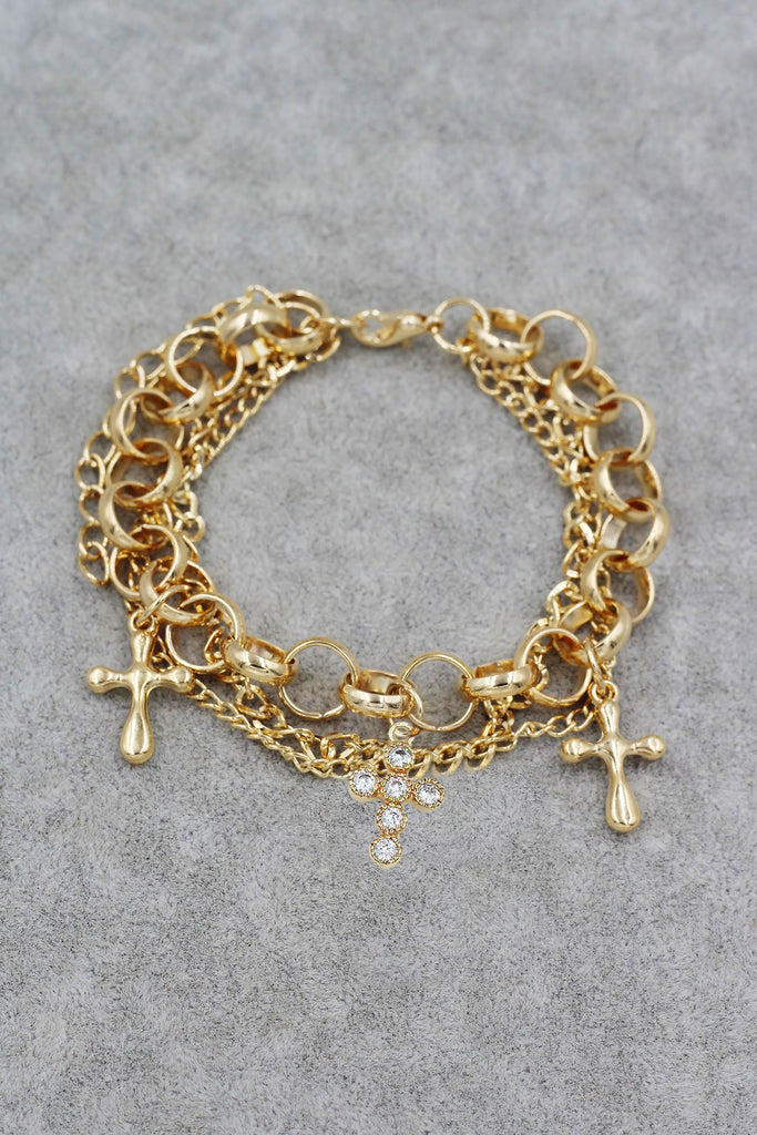 fashion cross crystal bracelet