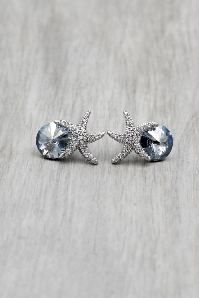 Fashion starfish pearl earrings necklace set