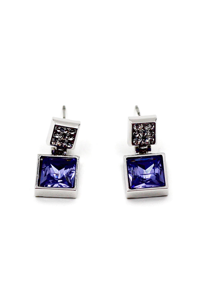 Noble purple shiny Crystal Earrings