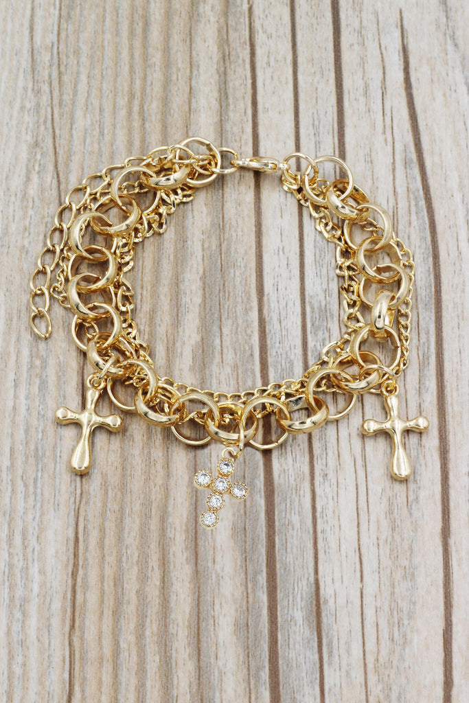 fashion cross crystal bracelet