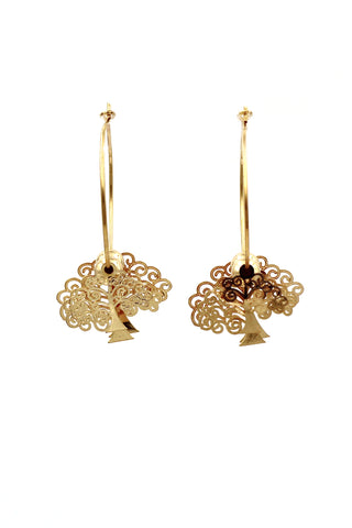 Elegant butterfly circle earrings