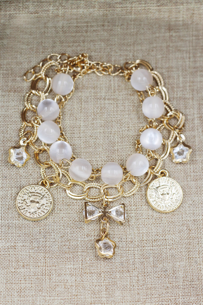 Fashion crystal bow bracelet