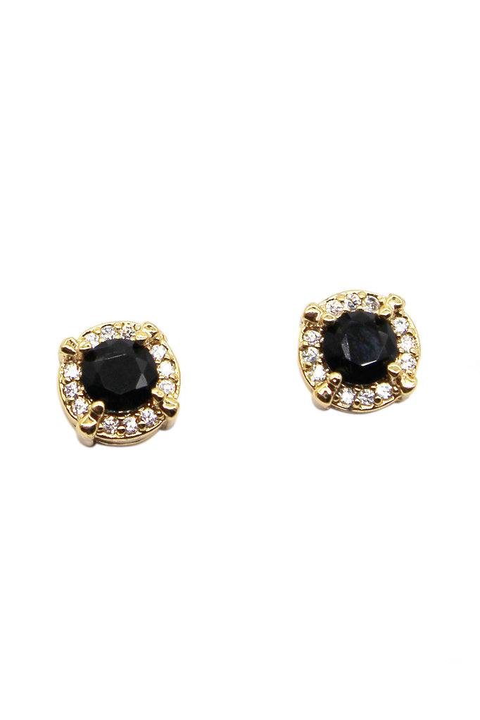 simple golden crystal earrings